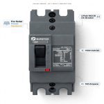 2 POLE MCCB DC BREAKER 100 AMP ELECKTOR